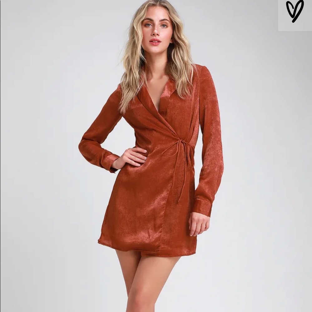 Rust Orange Blazer Dress
